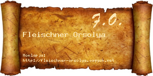 Fleischner Orsolya névjegykártya
