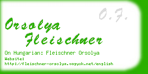 orsolya fleischner business card